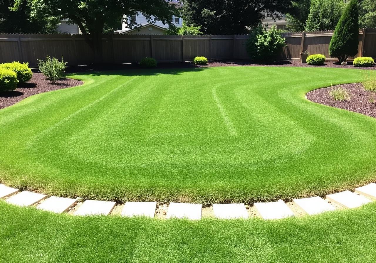 After drainage installation Hampton Roads VA, lush green lawn
